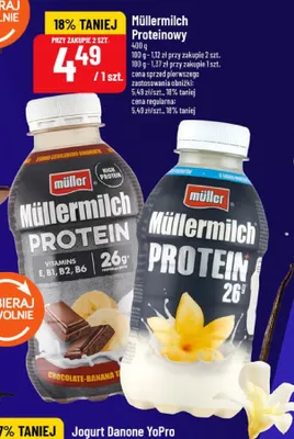 Napój proteinowy Müllermilch waniliowy promocja w POLOmarket