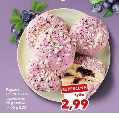 Pączek z nadzieniem jagodowym promocja w Kaufland