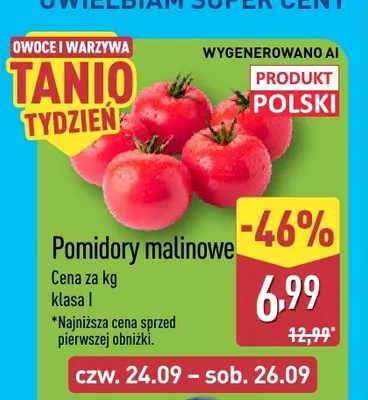 Pomidory malinowe promocja w Aldi