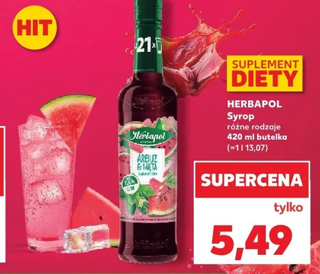 Syrop Herbapol Arbuz & Mięta promocja w Kaufland