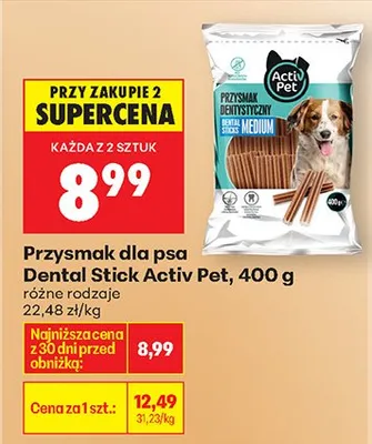 Przysmak dla psa Dental Stick różne rodzaje promocja w Biedronka