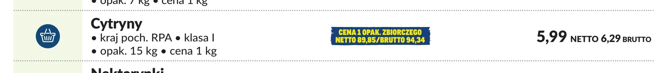 Cytryny promocja w Makro