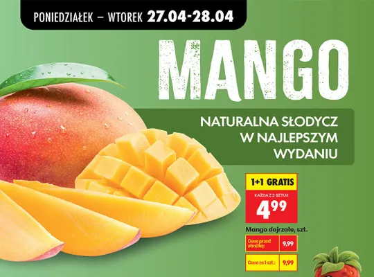 Mango dojrzałe promocja w Biedronka
