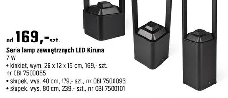 Seria lamp zewnętrznych LED Kiruna 7 W promocja w OBI