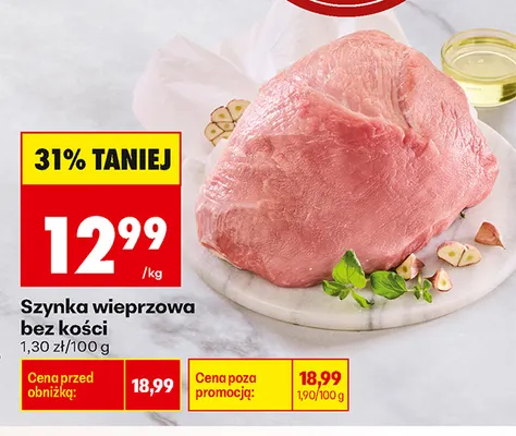 Szynka wieprzowa bez kości promocja w Biedronka