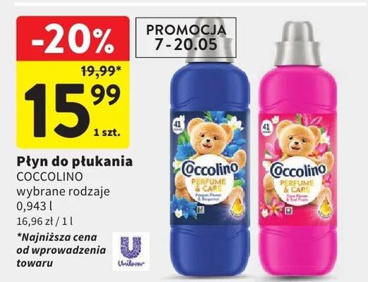 Płyn do płukania Coccolino promocja w Intermarche