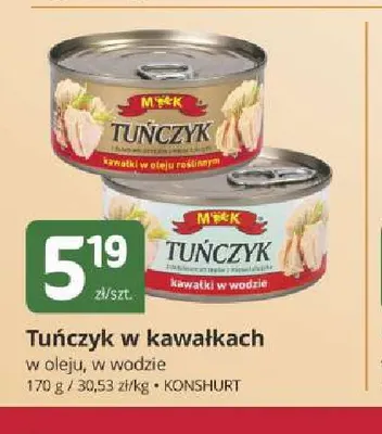Tuńczyk w kawałkach w oleju My & k promocja w Marketvita