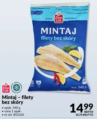 Mintaj filety bez skóry Fine Life nr art. 853165 promocja w Makro