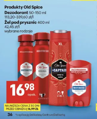 Dezodorant Old Spice promocja w Delikatesy Centrum