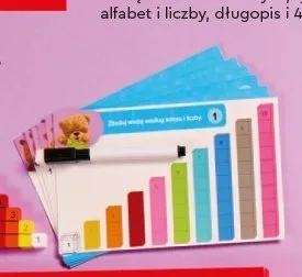 Układanka matematyczna z zakreślaczem i puzzle z ułamkami Kayet promocja w Biedronka