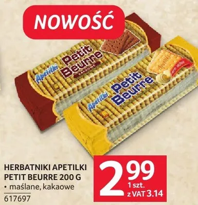 Herbatniki Apetilki Petit Beurre 200g promocja w Selgros