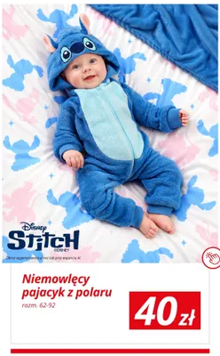 Niemowlęcy pajacyk z polaru Disney Stitch promocja w KiK