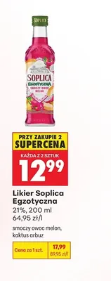 Likier Soplica Egzotyczna smoczy owoc melon 21% promocja w Biedronka