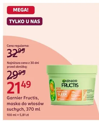 Maska do włosów suchych promocja w Rossmann