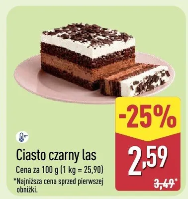 Ciasto czarny las promocja w Aldi