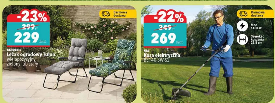 Kosa elektryczna GL140-SW-SZ promocja w Biedronka