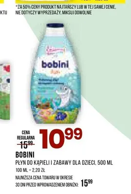 Płyn do kąpieli i zabawy dla dzieci Bobini promocja w Drogerie Natura