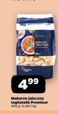 Makaron jajeczny tagliatelle Premieur promocja w Netto