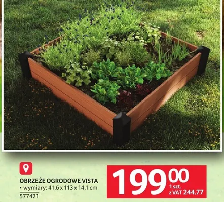 Obrzeże ogrodowe Vista wymiary 41,6x113x14,1 cm promocja w Selgros