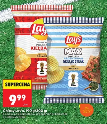 Chipsy Lay's o smaku polskiej kiełbasy promocja w Biedronka