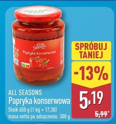 Papryka konserwowa promocja w Aldi