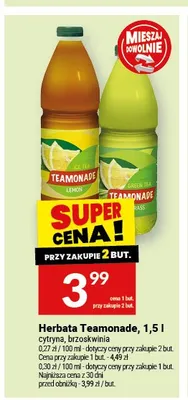 Herbata mrożona Teamonade cytryna promocja w Twój Market