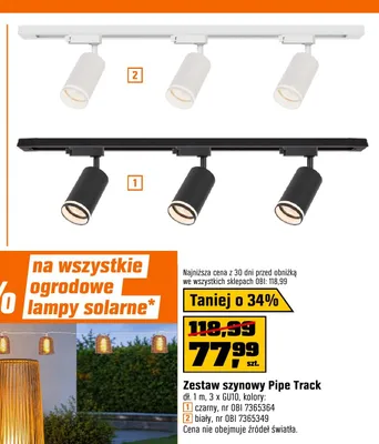 Zestaw szynowy Pipe Track czarny promocja w OBI