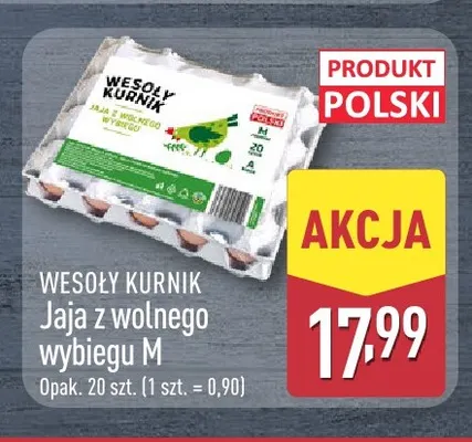 Jajka kurze z wolnego wybiegu M Wesoły Kurnik promocja w Aldi
