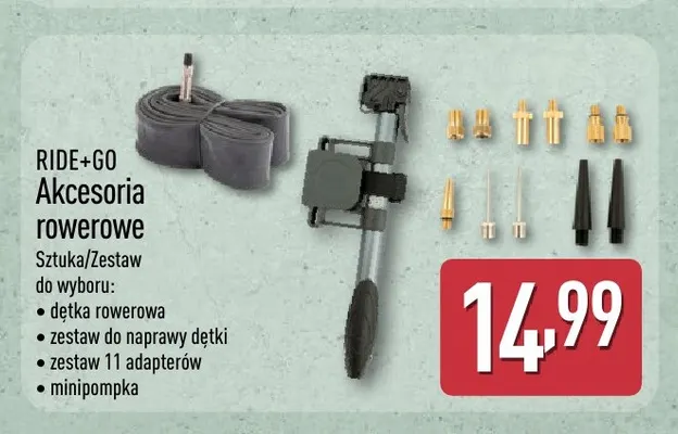Zestaw do naprawy dętki RIDE+GO promocja w Aldi