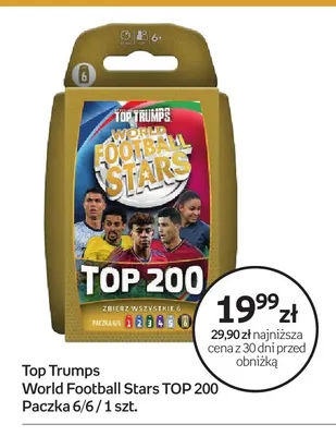 Gra karciana Top Trumps World Football Stars TOP 200 Paczka 6/6 promocja w Empik
