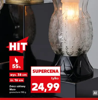 Znicz szklany s-274 promocja w Kaufland