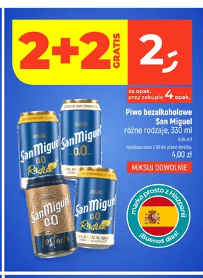 Piwo bezalkoholowe San Miguel promocja w Dealz
