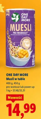 Musli w tubie pre-workout lub power up promocja w Lidl