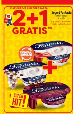 Jogurt Fantasia z gwiazdkami w czekoladzie promocja w POLOmarket