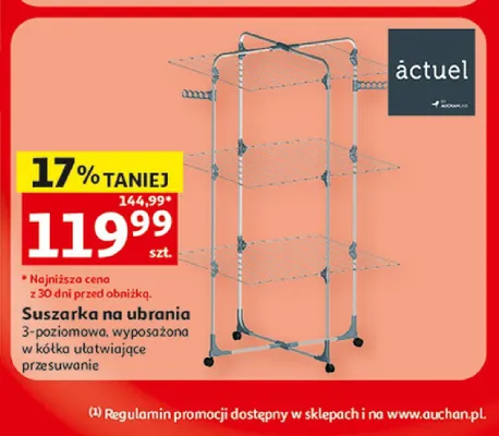 Suszarka na ubrania Actuel promocja w Auchan