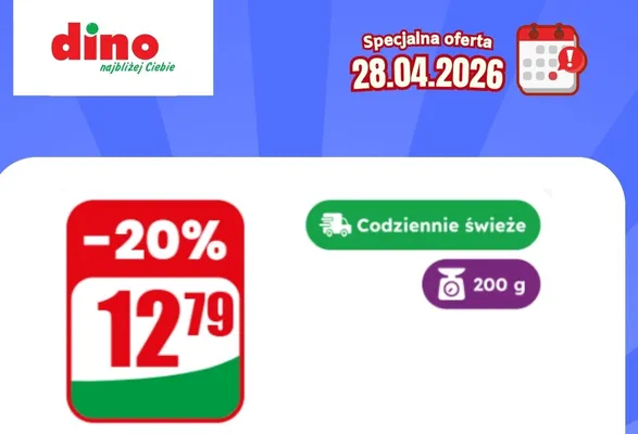 Produkt codziennie świeże promocja w Dino