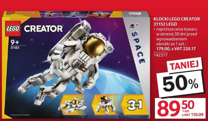 Klocki LEGO CREATOR 31152 LEGO SPACE promocja w Selgros