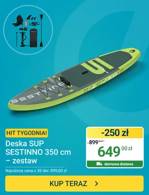 Deska SUP Sestinno 350 cm zestaw promocja w ERLI