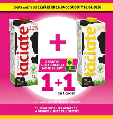 Mleko łaciate 2.0% promocja w Groszek