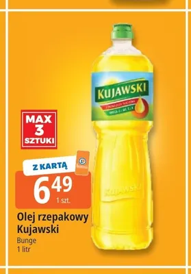 Olej rzepakowy Kujawski promocja w Leclerc