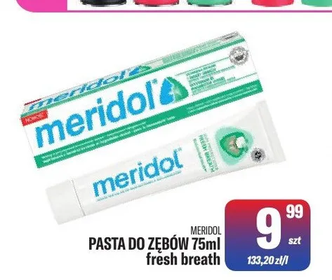Pasta do zębów Meridol fresh breath promocja w Tomi Markt