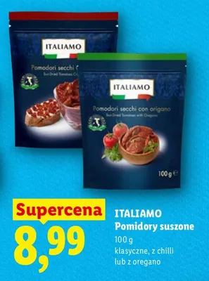 Pomidory suszone klasyczne, z chilli Italiamo promocja w Lidl