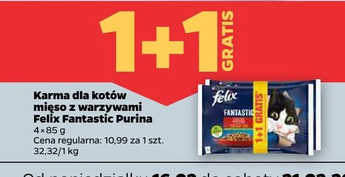 Karma dla kotów mięso z warzywami promocja w Netto