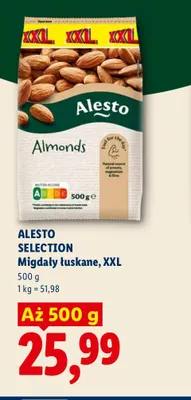 Migdały łuskane XXL Alesto Selection promocja w Lidl