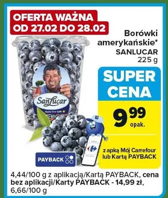 Borówki amerykańskie promocja w Carrefour Express