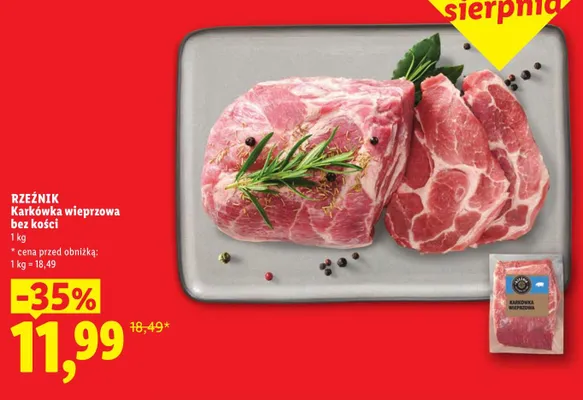 Karkówka wieprzowa bez kości Rzeźnik promocja w Lidl