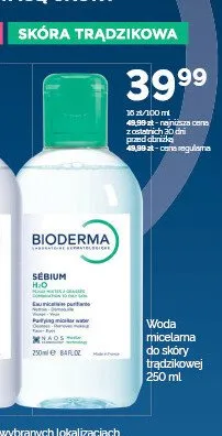 Woda micelarna do skóry trądzikowej Sébium H2O BIODERMA promocja w Super-Pharm