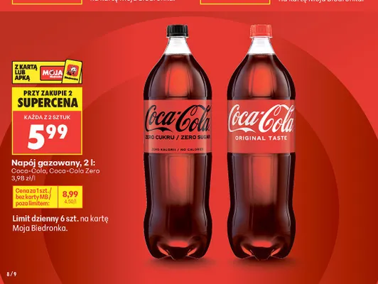Napój gazowany Coca-Cola promocja w Biedronka
