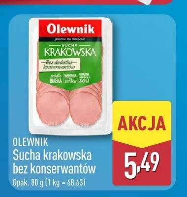 Sucha krakowska Olewnik promocja w Aldi