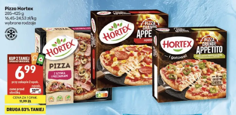 Pizza wybrane rodzaje promocja w Delikatesy Centrum